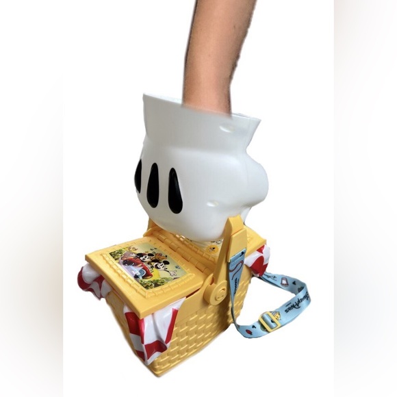 Disney Parks Mickey Minnie Perfect Picnic Basket Popcorn Bucket Runaway Railway - Picture 3 of 11
